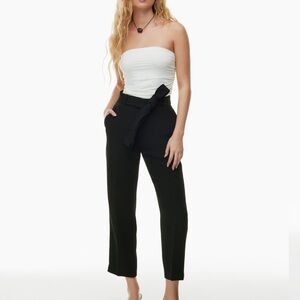 Wilfred Aritzia New Tie Front Pant Black size 0 NWT